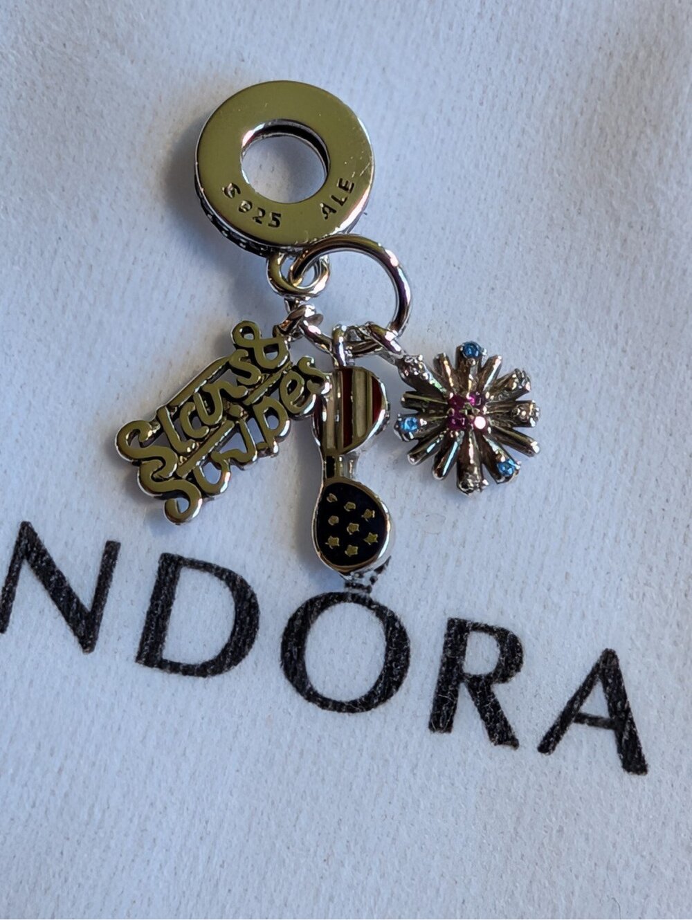 Pandora charm independence day 4th of july